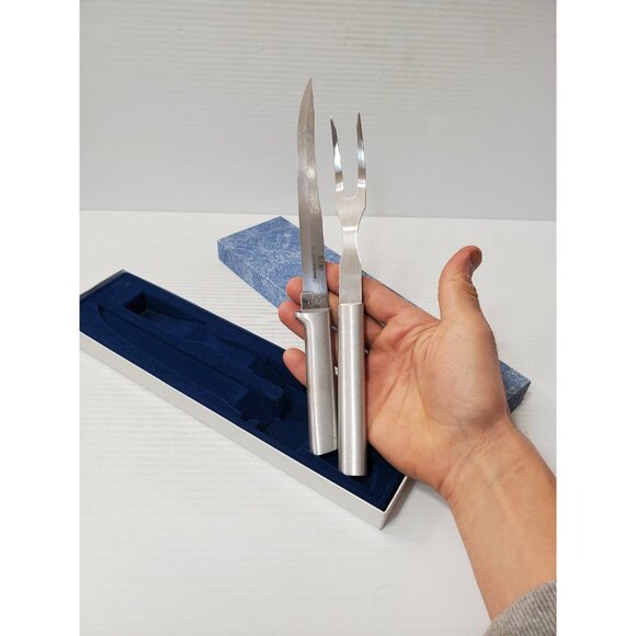 Vintage Du pont Boxed Knife and fork | Stainless Steel Serrated Knife an… - Picture 5 of 7